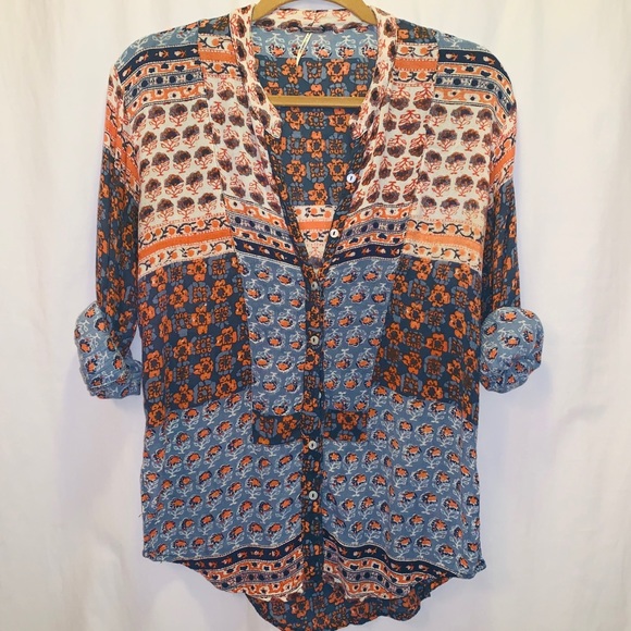 Free People Printed Caravan Top :: XS - Picture 3 of 5